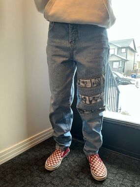 Vintage Topaz denim with film strip design